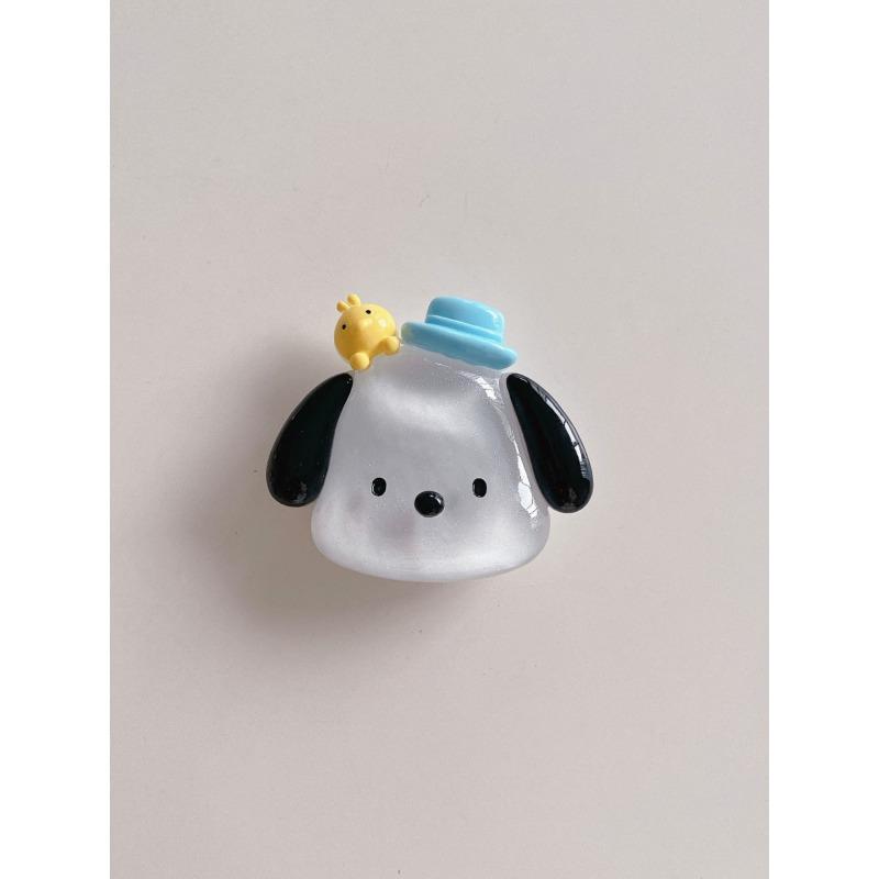 Glow-in-the-dark Sanrio Mobile Phone Air Cushion Stand Kurome Melody Back Sticker Telescopic Stand Desktop TV Drama Artifact