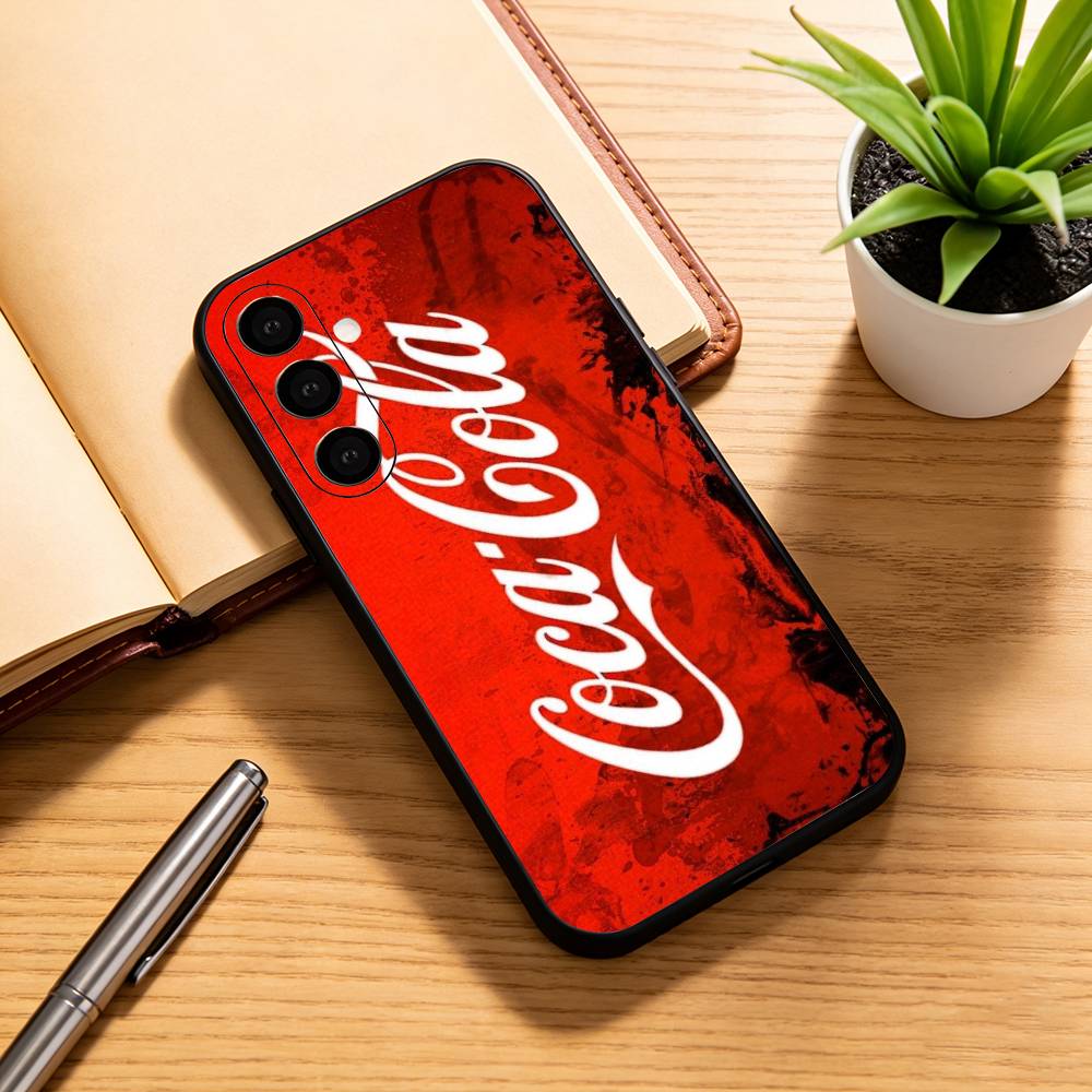 CocaS-S Fashion C-Cola  Phone Case Black Silicone Soft For Samsung Galaxy A73,A72,A71,A70,A53,A52,A51