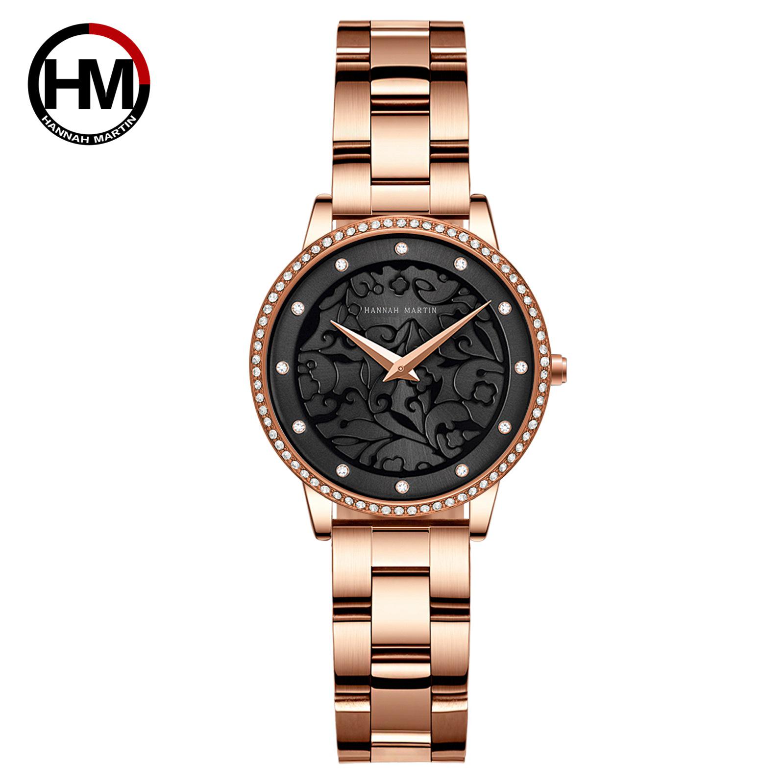 

Китайская вырезка из бумаги, наклейка на окно, женские часы с бриллиантовой инкрустацией, японский механизм, водонепроницаемые и с гравированным цветочным дизайном