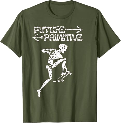 Future Primitive TShirt Unisexs Fashion Science and Technology Saying Tee Fashion Skeleton Skateboard Graphic Outfit Novelty Gift