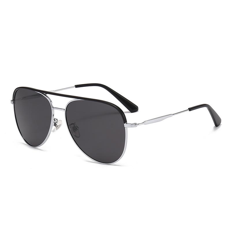 Trendy Men s Polarized Aviator Sunglasses with Double Bridge & UV Protection