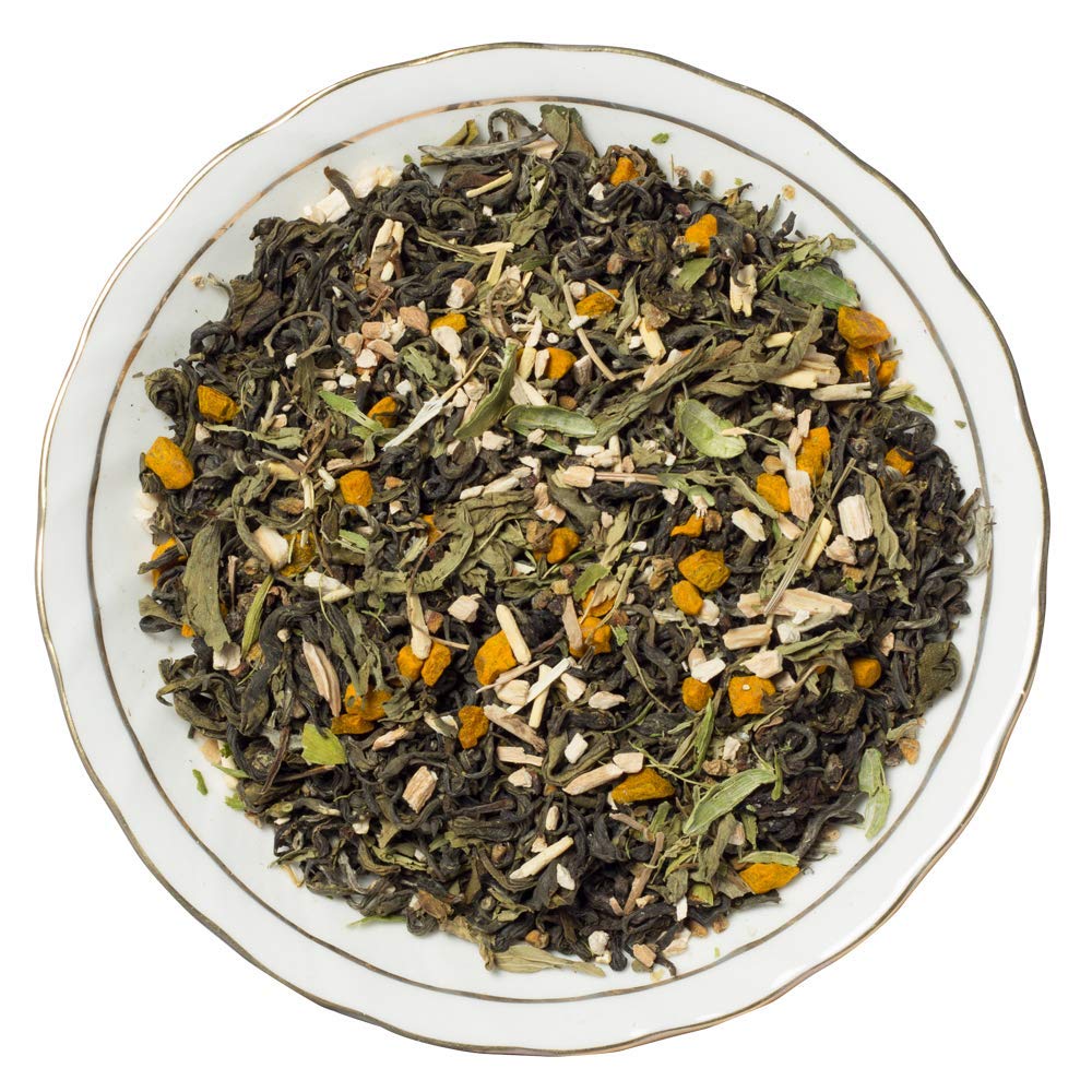 Navvayd Sweet Himalayan Green Tea, With Ashwagandha, Shatavari, Stevia, Turmeric & Cardamom, Loose Leaf - Enjoy Hot or Cold (100 Gm)