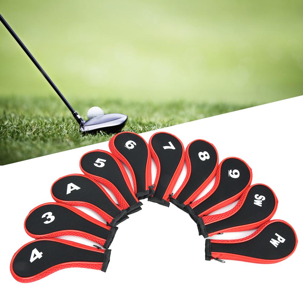 Golf Club Pole Cloth Headcover Protective Cover Heads Protector with Zipper