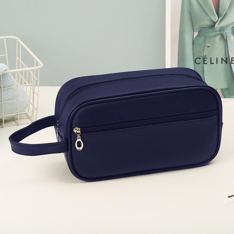 PU Leather Wash Bag For Men And Women Convenient For Going Out Multifunctional Waterproof Makeup Bag Towel Toothbrush Storage Bag