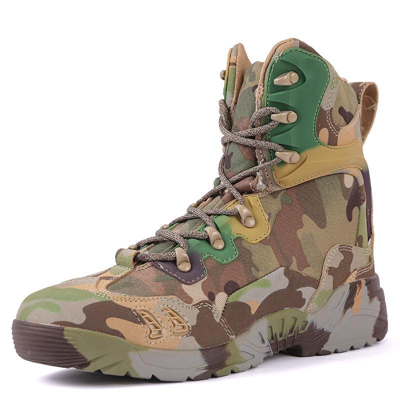 Men'S Outdoor Army Camouflage Combat Boots Shoes Men Anti-Slip Military Tactical Boots 2022 Newest