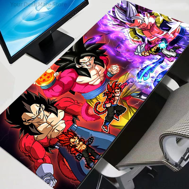 Large Gaming Mouse Pad Anime PC Computer Gamer Desk Mat Rug For CS GO LOL XXL Laptop Dragon Balls Vegeta And Goku Anime Mousepad