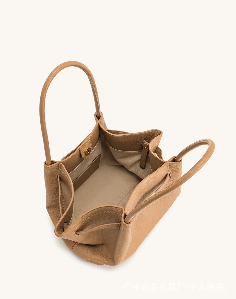 JWPEI 2025 Dumpling Handbag: Genuine Leather Tote & Crossbody Bag, Available In Large & Small Sizes for Women.