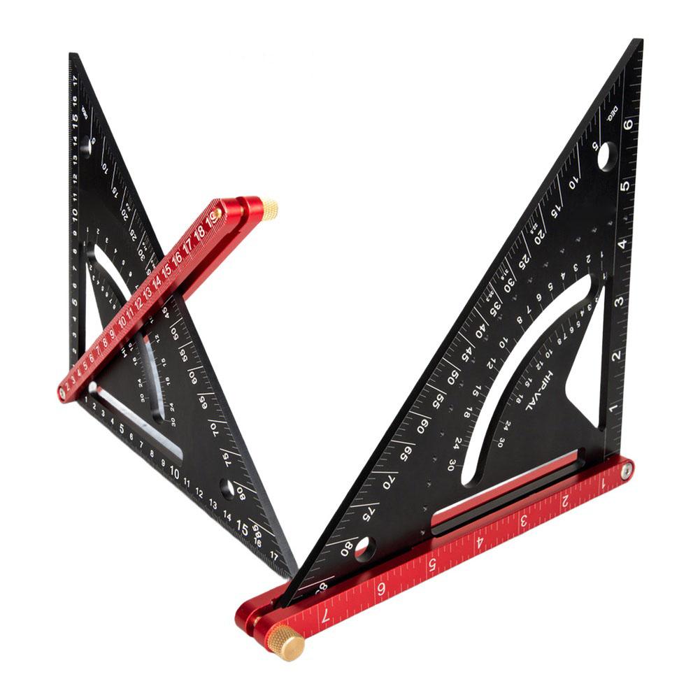 Adjustable Triangle Ruler For Carpentry Angle Measurement 200x196x275mm Aluminum Alloy Ruler 45 Degree Measurement