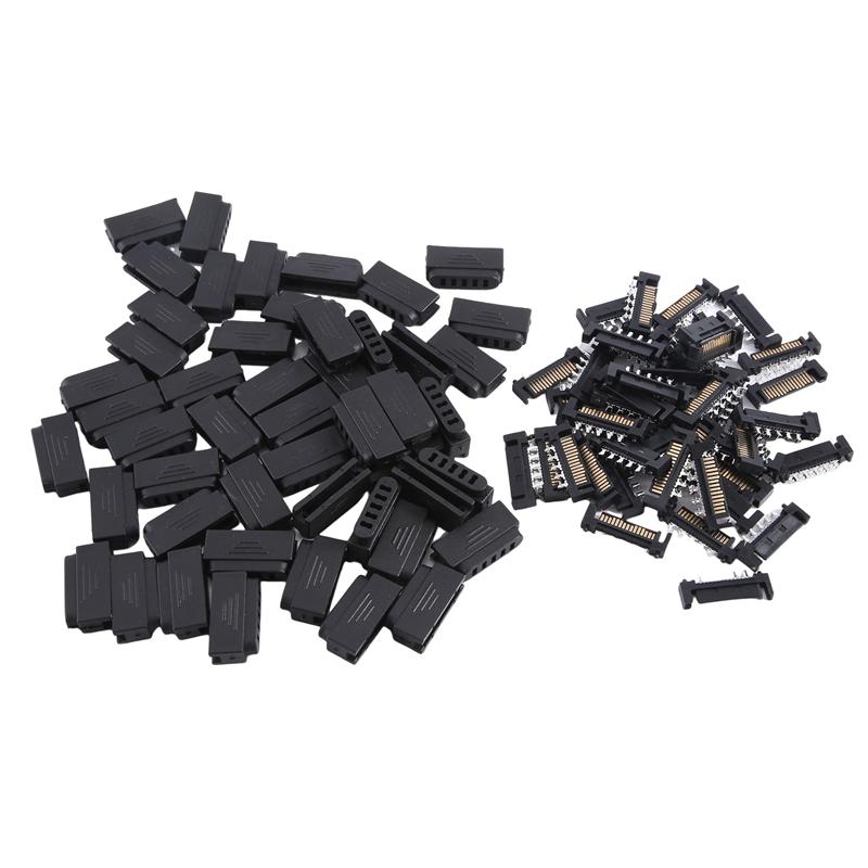 A20F-50Pair SATA Interface Socket Serial Port 15P Power Connector Shell Plug And Shell