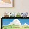 1Pcs Screen Animal Model Elephant Cartoon Center Console Doll Flocking Computer Monitor Decoration Panda Dog Desk Ornament