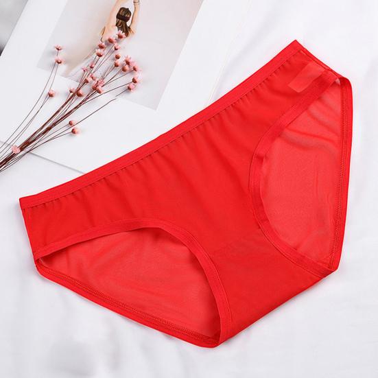 Women Sheer Mesh Transparent Thongs Sexy See Through Underwear Ladies Low Rise Cheeky Panties Ultra-thin Stretchy Briefs