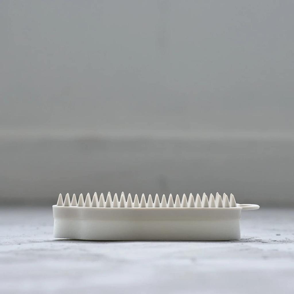 INK by HARIO TRD. Pet Brush, Rubber Brush, Long Hair, Off-White, for Dogs, Cats, and Long-Haired Breeds