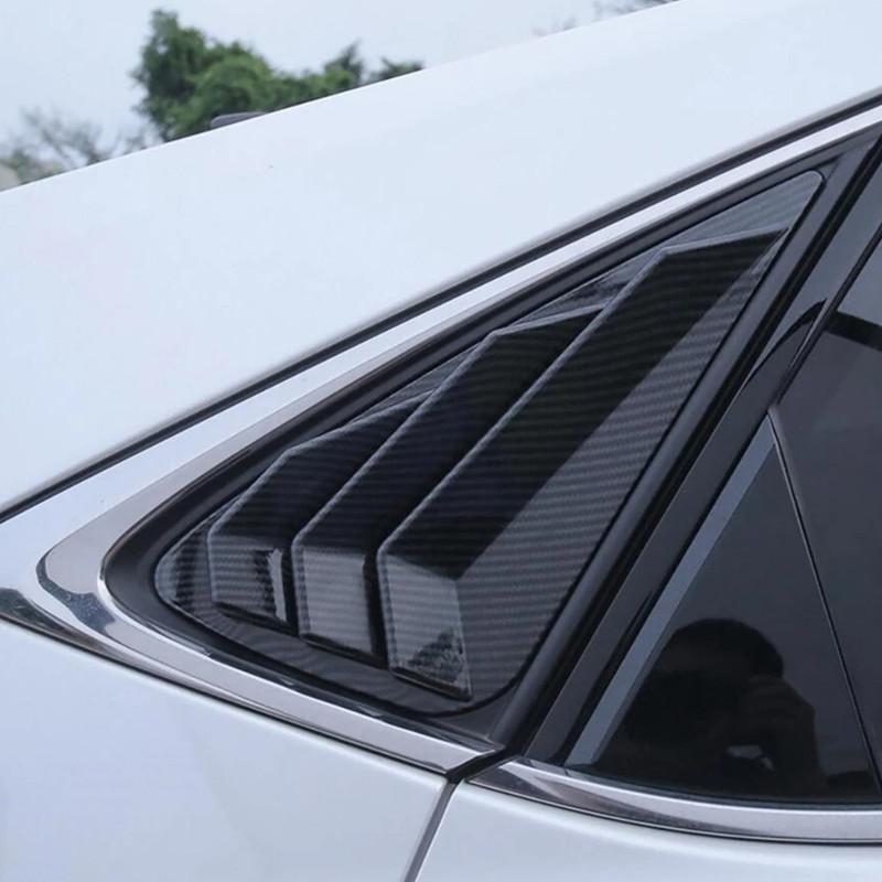 2 Stück Für Lexus NX 2015- Auto Außen Heckfenster Viertel Lamellen Jalousie Abdeckung Seitenlüftung Verkleidung Lufteinlass ABS Klebe Zubehör