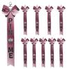 10pcs Glittering Rhinestones Bowknot Keychains Bulk Pack Cheerleading Team Spirit Accessories for Backpacks Bags