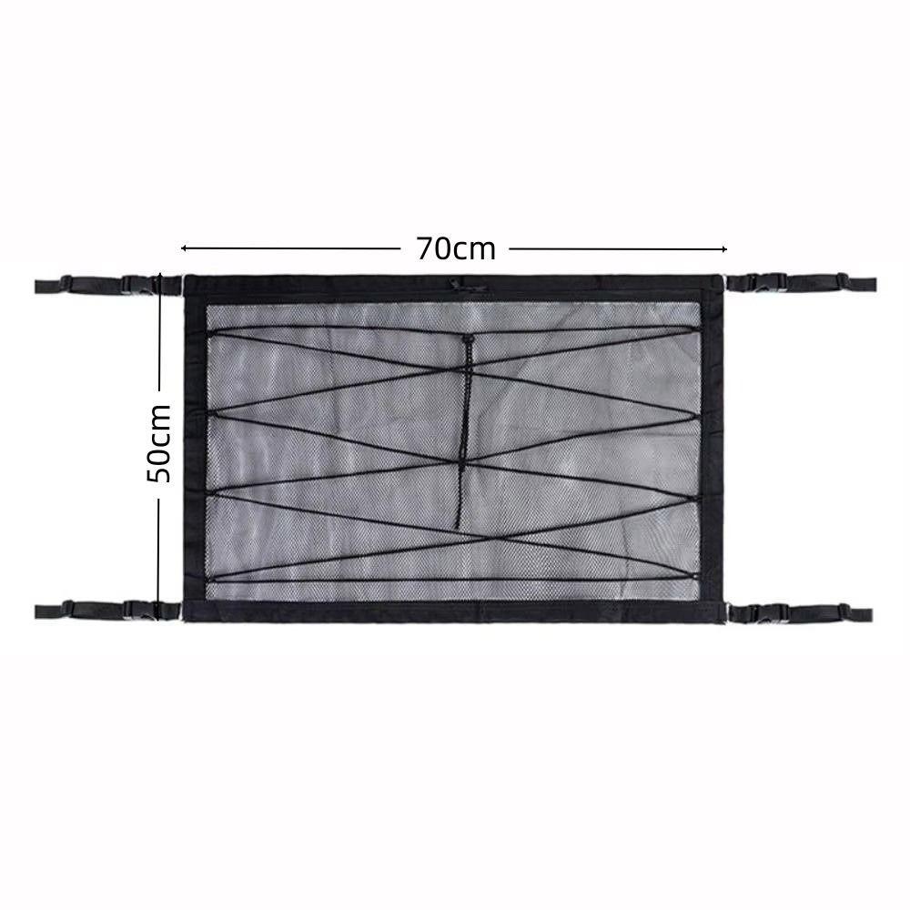 Polyester Car Ceiling Storage Net Multi-size Auto Roof Organizer New Car Storage Pocket for Travel 70 x 50 cm