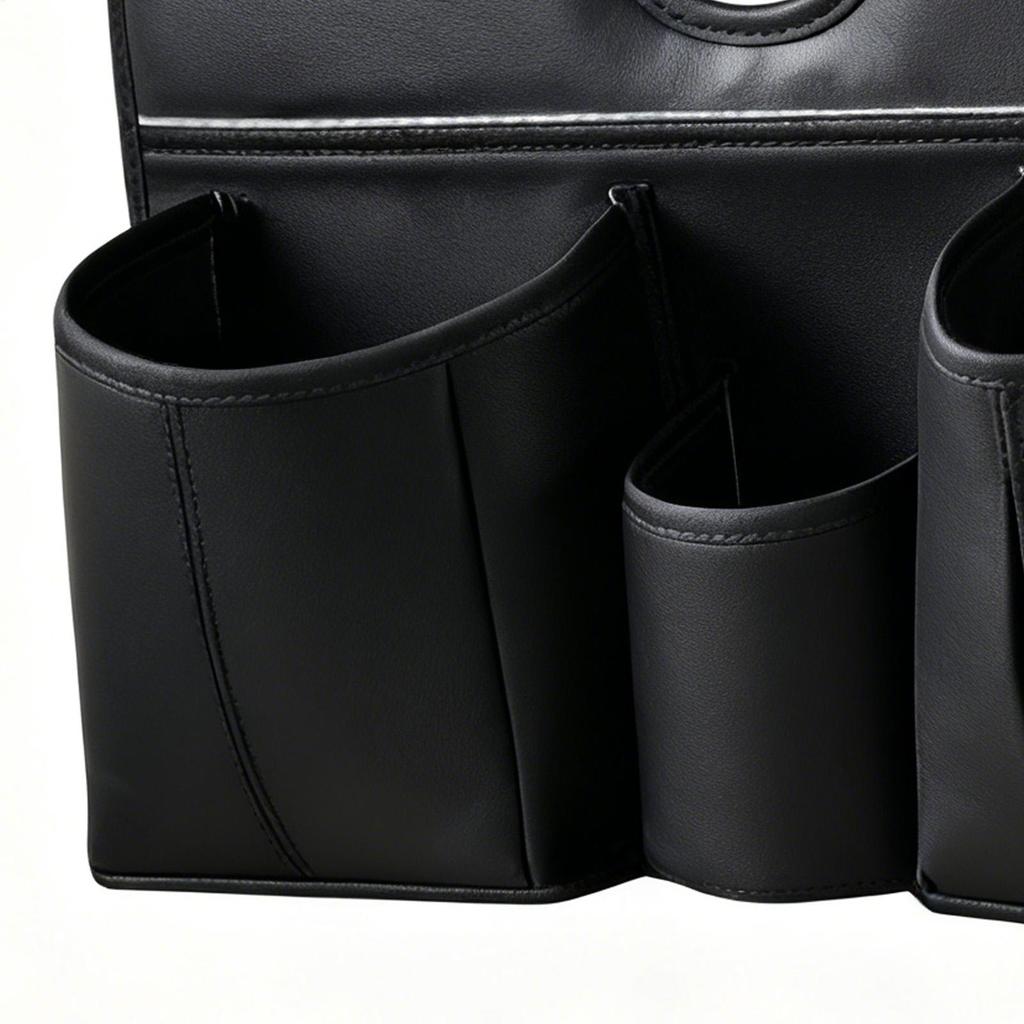 Back Seat Organizer With Cup Tablet Holder Behind Seat Car Organizer Kick Mats For SUV RV Truck Sedan Kids Toys Snack Tissue