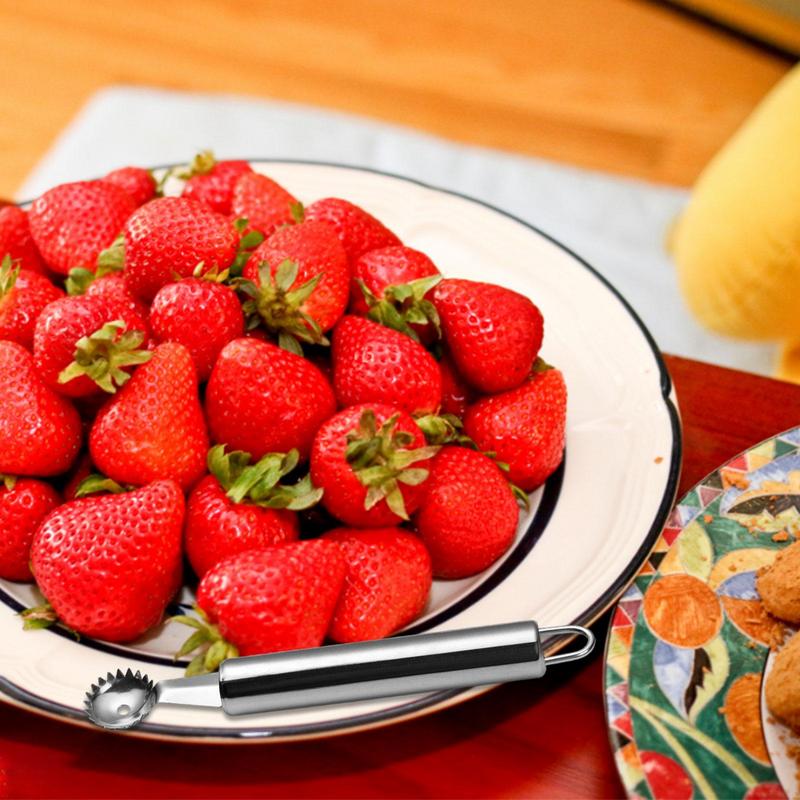 Tomato Stalks Remover Strawberry Huller Stainless Steel Strawberry Fruit Stem Huller Fruit Stem Remover Kitchen Gadgets