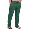 Herren Freizeit Atmungsaktive Baumwoll-Leinen Kordelzug Hose – Atmungsaktive Sommer Strandhose
