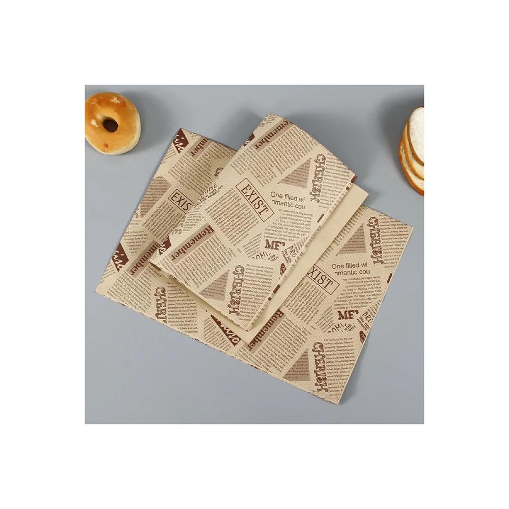 Olejový papír s vlastním vzorem | 50 kusů Vintage novinový vzor Prezentační papír | Vintage olejový papír