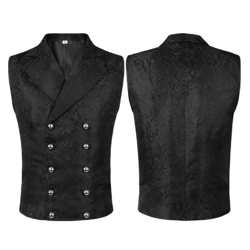 Gothic Halloween Steampunk Vest For Men And Women With Dark Pattern For Stage Performances