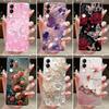 Phone Case For Vivo V29e V27e 5G Slim Soft TPU Cover Clear Silicone Aesthetic Luxury Fashion Butterfly Flowers New Design Case
