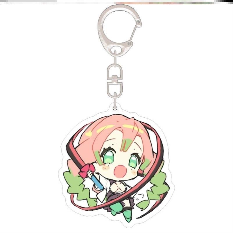 Keychain Pendant Anime Demon Slayer Kimetsu No Yaiba Kamado Tanjirou Double Sided HD Bag Pendant Gift For Fans Cosplay Props Jewelry Gift