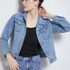 Autumn Blue Long Sleeve Jeans Jacket Women Korean Style Female Short Jacket Long Sleeve Turn-down Collar Denim Jackets