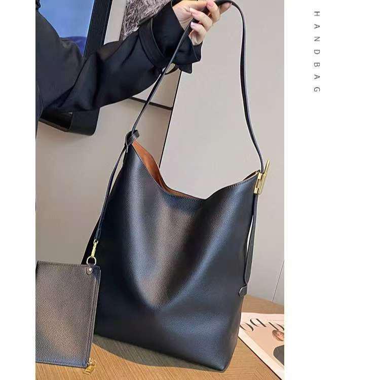 Large Capacity Lychee Grain Crossbody Tote Bag