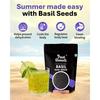 True Elements Basil Seeds 500g - Sabja Seeds | Tukmaria Seeds | Seeds for Eating | Falooda Seeds | Beat the Heat with Sabza Seeds