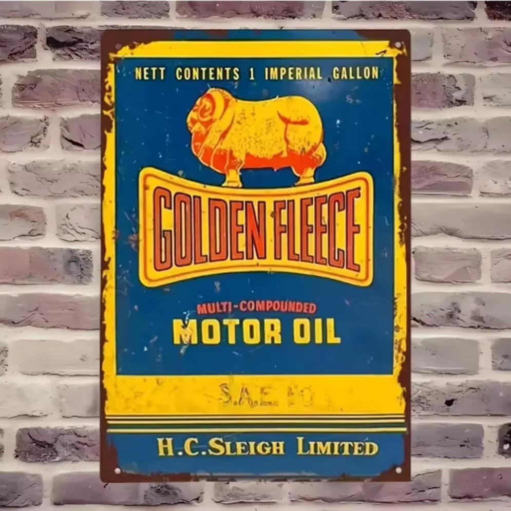 VintageFinished Metal Plate with PreDrilled Mounting  Vintage Metal Art  Ideal for Outdoor Spaces Garage Walls