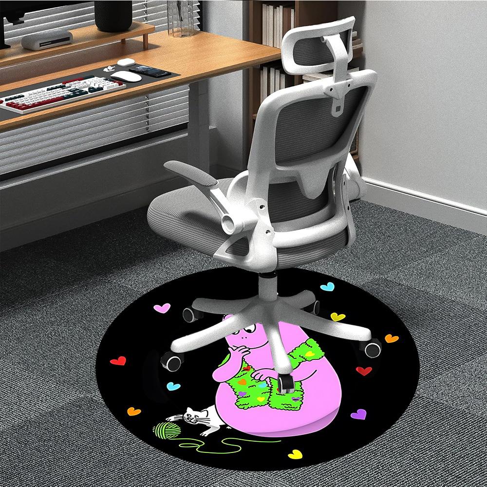 

1pc BarbapapaChair Carpet for Office, Non-slip, Soft and Durable Office Rug, Perfect for Office yy250925172 80cm by 80cm