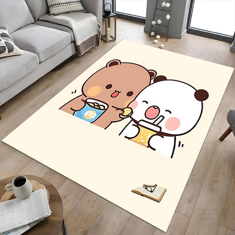 1PC Bear Panda Anti-slip Carpet, Suitable for Office, Bedroomand Playrooms. It Can Also Be Used As a Sofa Footrest cover-R53