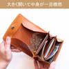 artigianoworks Women's Bifold Wallet, Genuine Himeji Leather, Mini Wallet with Card Slots, Coin Purse, Compact Design, Stylish Gift, Green (AW-19hn)