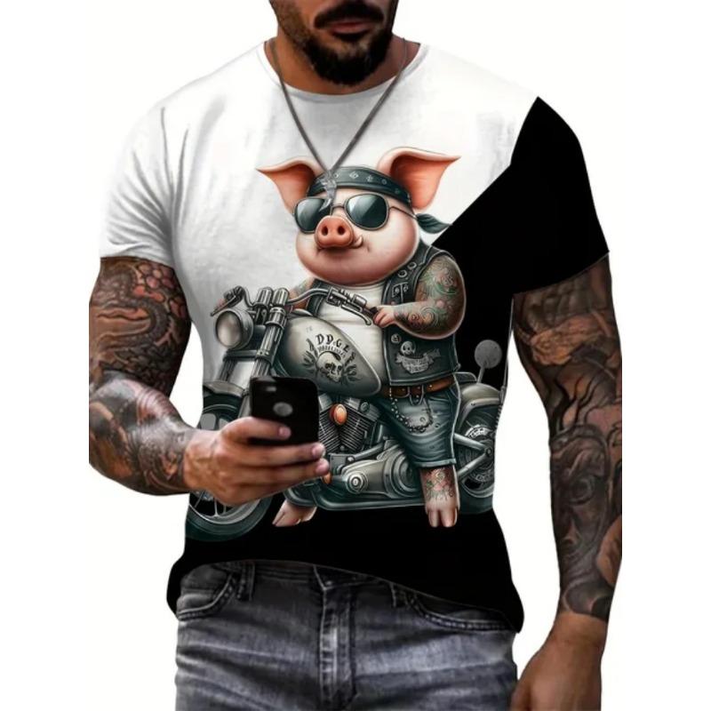 

Men s Summer Casual Fashion Oversized Short Sleeved Animal Printed Men s T-shirt 6XL S