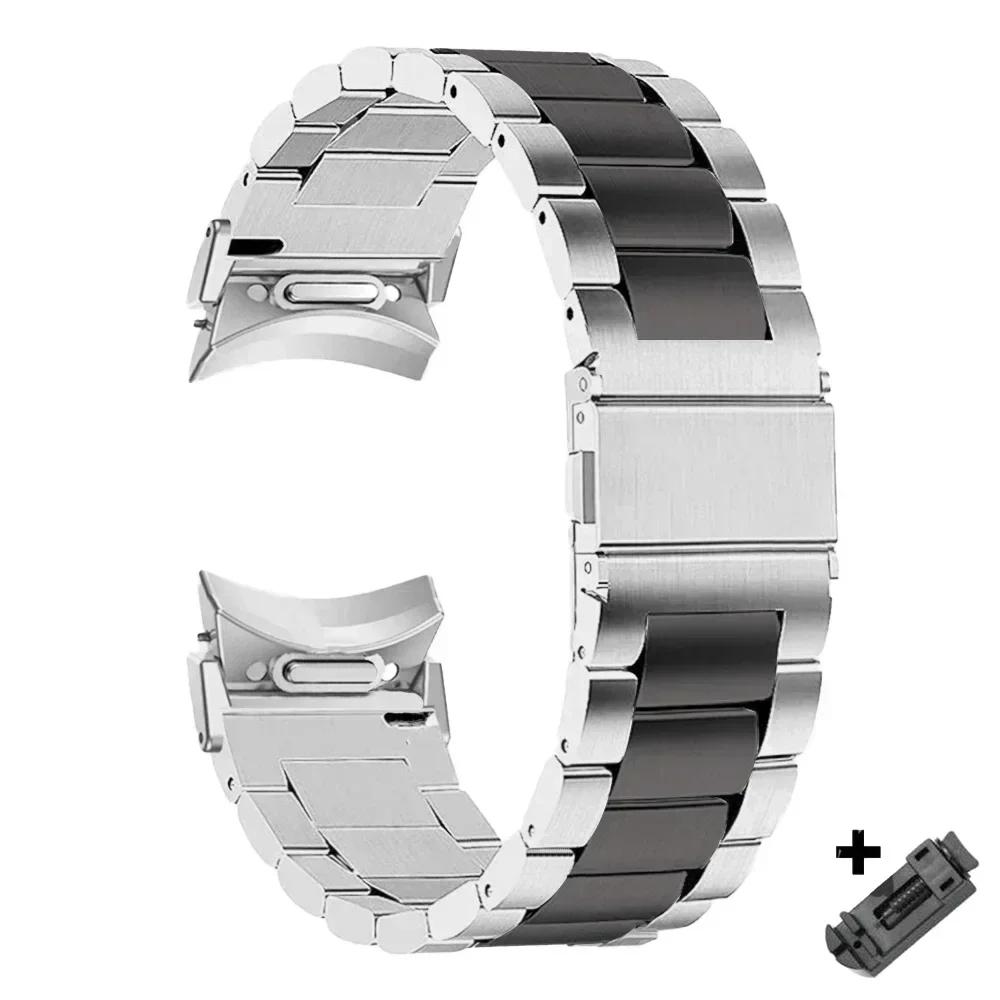 Řemínek z nerezové oceli bez mezer, rychloupínací, pro Samsung Galaxy Watch 6 Classic 43 47 mm, pro Galaxy 6 5 4 44 40 mm 5 Pro 45 mm