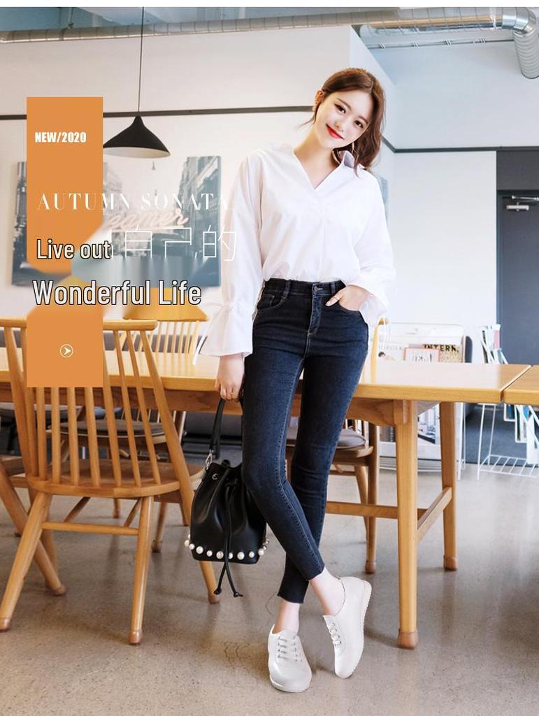 White Women's Genuine Leather Sneakers - Soft Sole, Casual Flat Shoes for Spring 2025