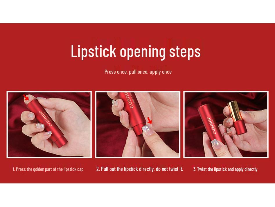 Cosnini Small Makeup Pearly Shimmer Lipstick In Rose Purple Dragon Fruit Shade - Long-lasting, Non-Transferable.