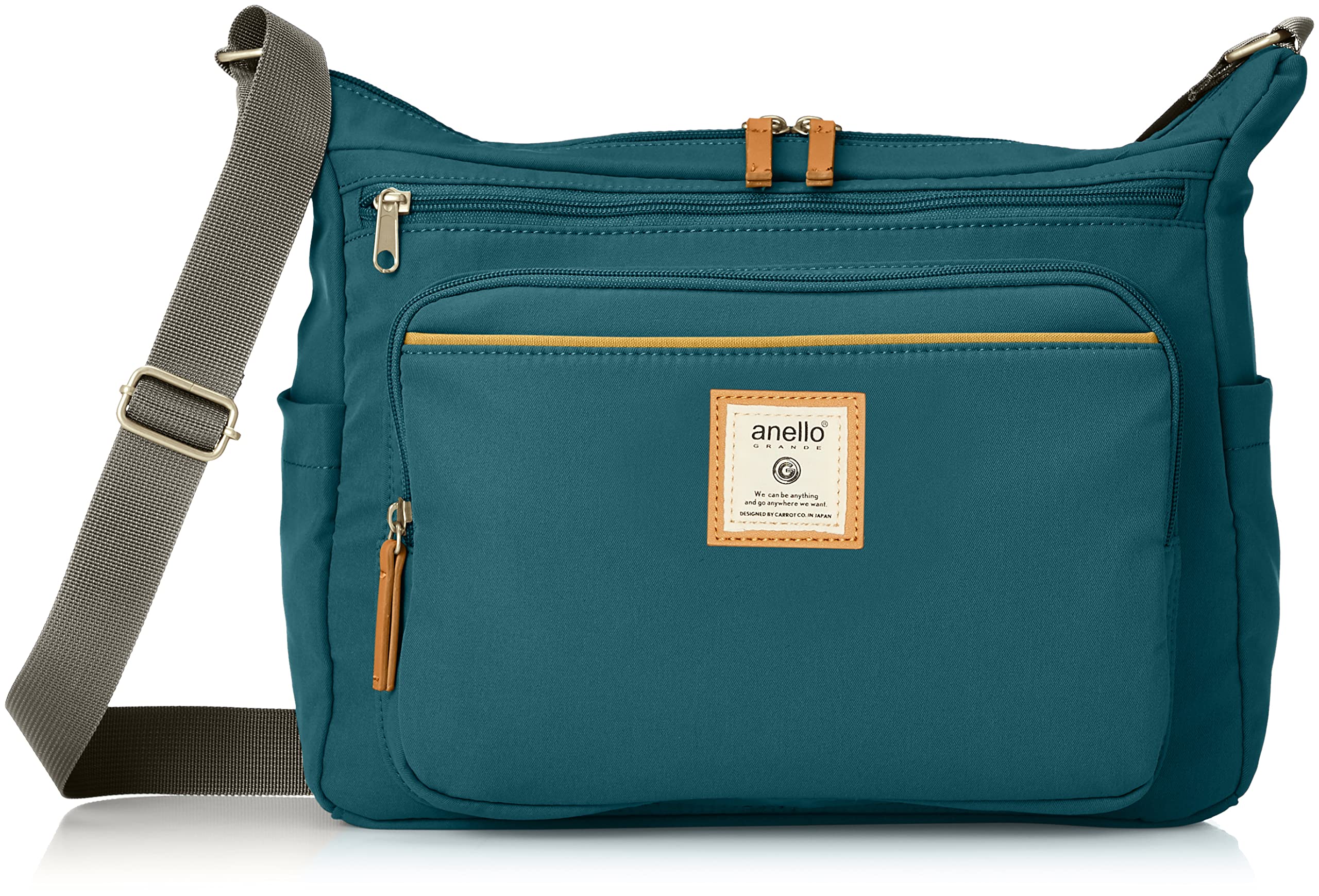 

Shoulder Bag A4 10 Pockets CINNAMON GTM0334 Turquoise Blue [Anello Grande]