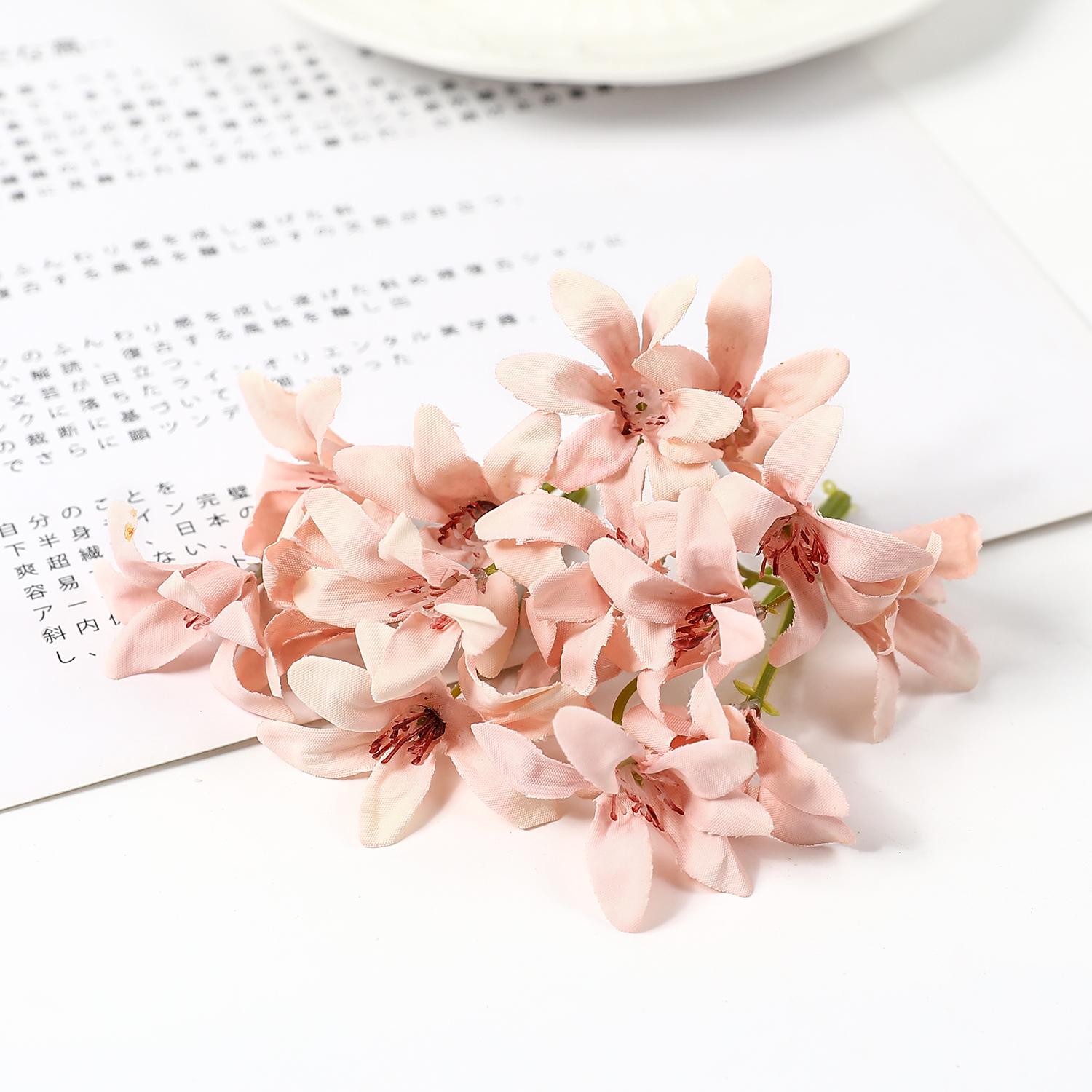 

10/20Pcs Artificial Silk Flowers Head Gradient Orchid Magnolia Flower For Home Decor Wedding Decoration DIY Hairpin Accessories 10Pcs