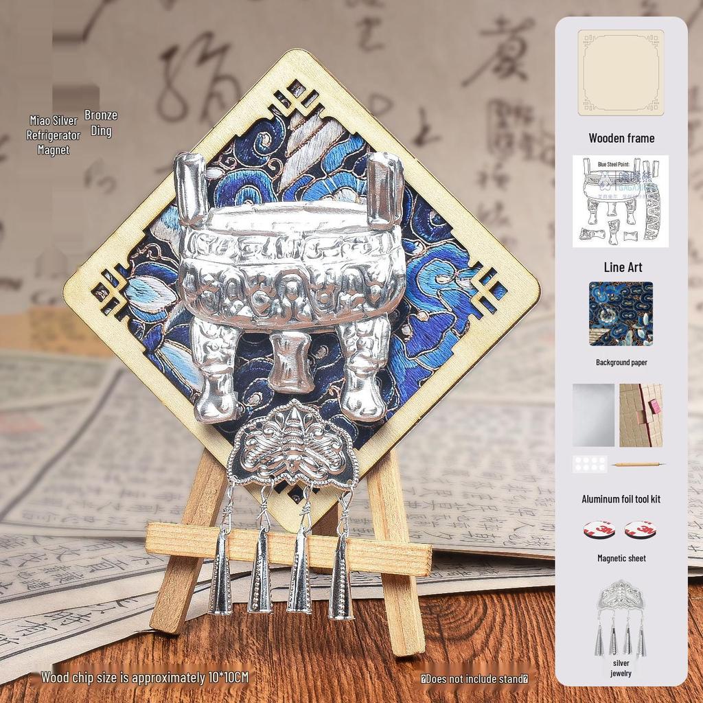 DIY Mother's Day Brocade Magnet Kit - Chinese Style Craft for Team Building