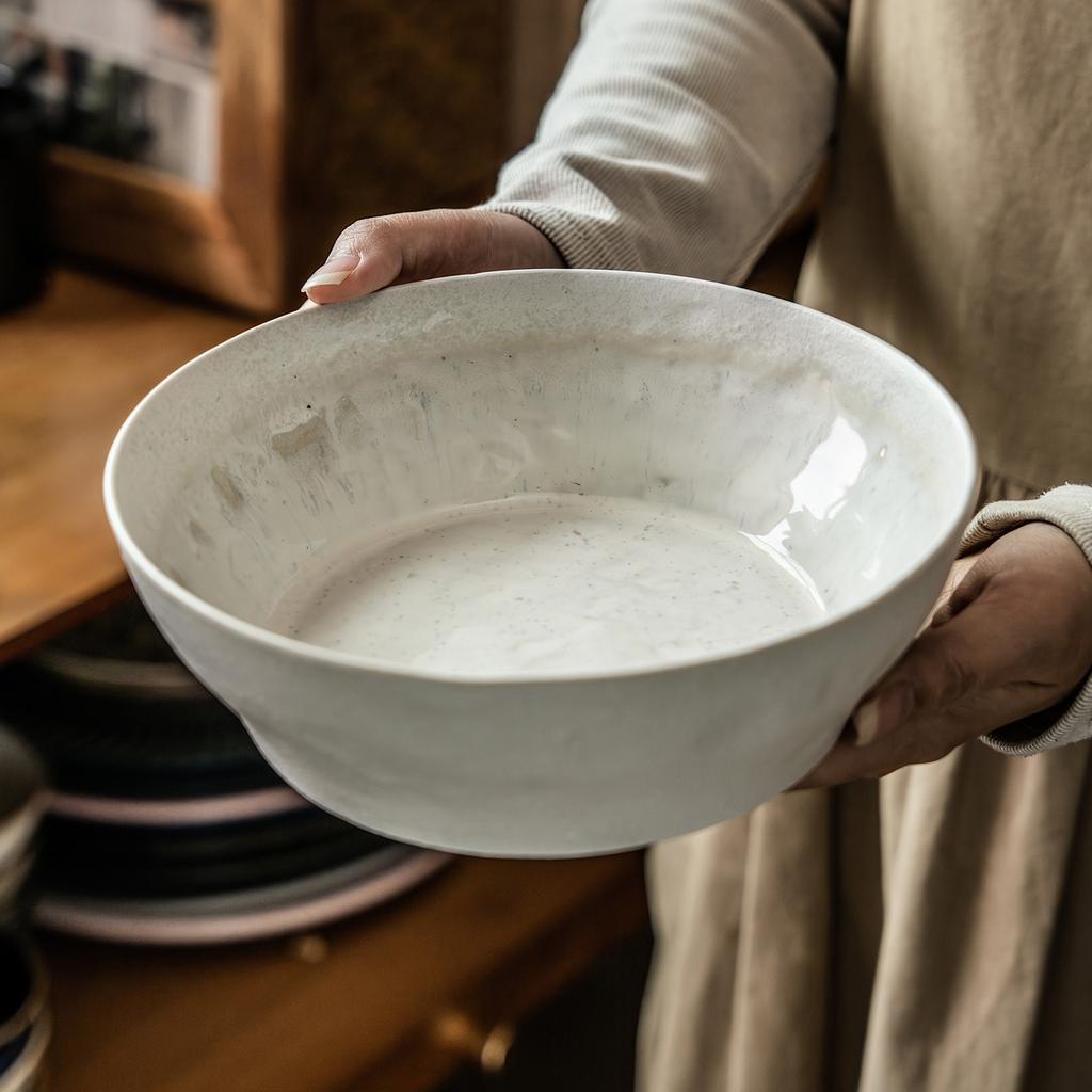 Retro And Old Ceramic Noodle Bowl Home Creative Salad Bowl Instant Noodle Bowl Restaurant Hotel Round Vegetable Bowl Soup Bowl