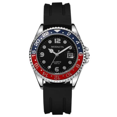 Silicone Strap Water Ghost Men's Business Watch with Alloy Case