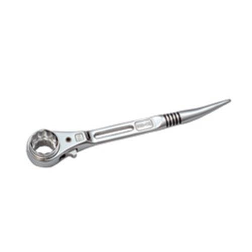 Esco 19x24mm/240mm Reversible Double-Sized Ratchet Wrench with Podger Shino, Fully Polished, EA602AT-116