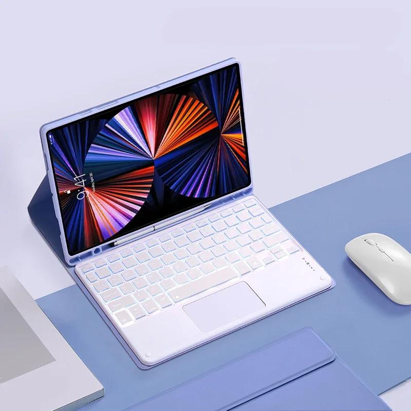 For iPad 11th 10th Generation Case with Keyboard Touchpad Backlit Keyboard Cover for iPad 11-inch A16 10th Gen 10.9