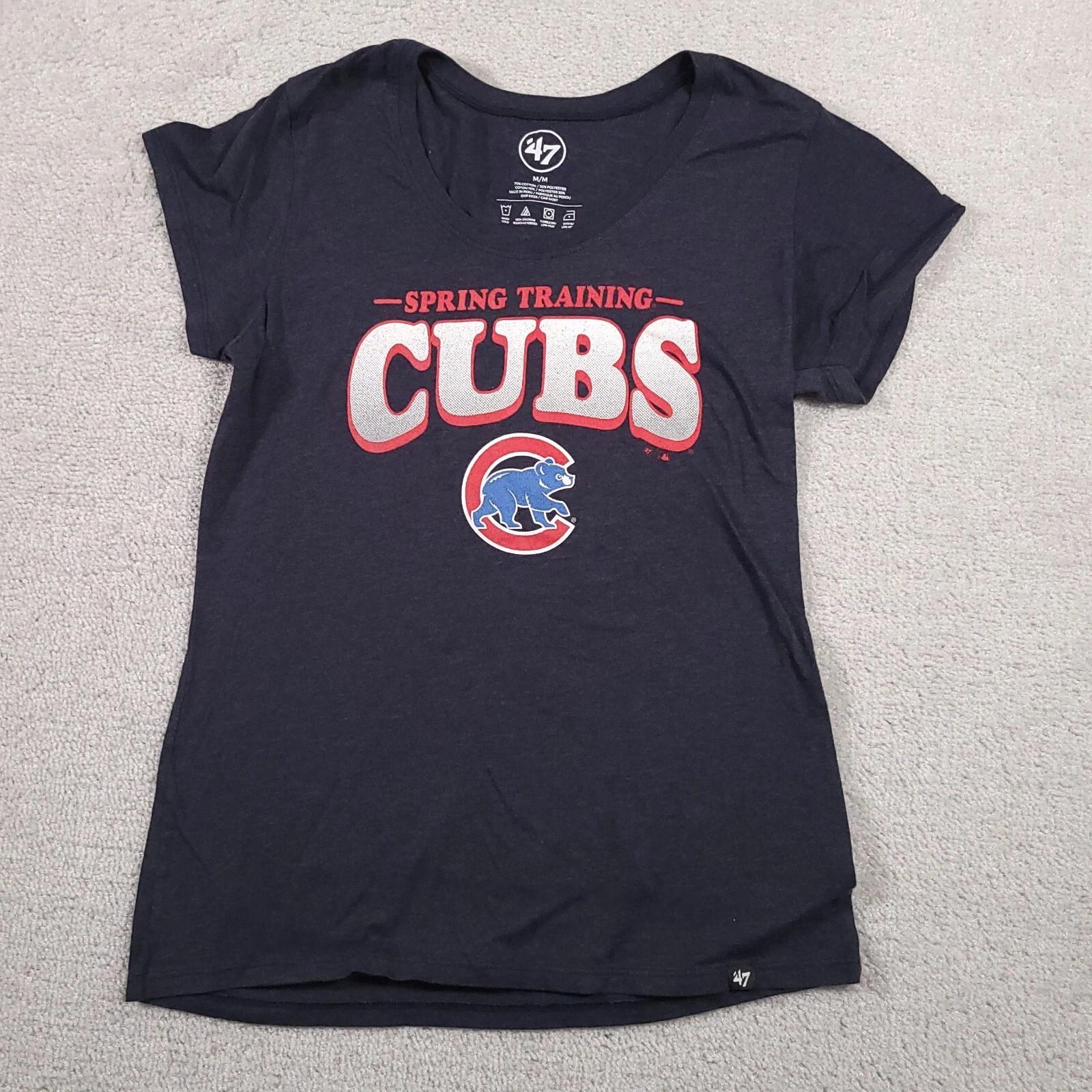 

Chicago Cubs Shirt Women s Medium Gray 47 Brand MLB Short Sleeve Spring Training 160