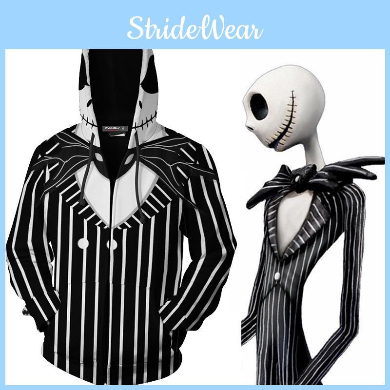 The Nightmare Before Christmas Jack Skellington 3d Cosplay Costume Hoodie With Vibrant Digital Print And Soft Breathable Material