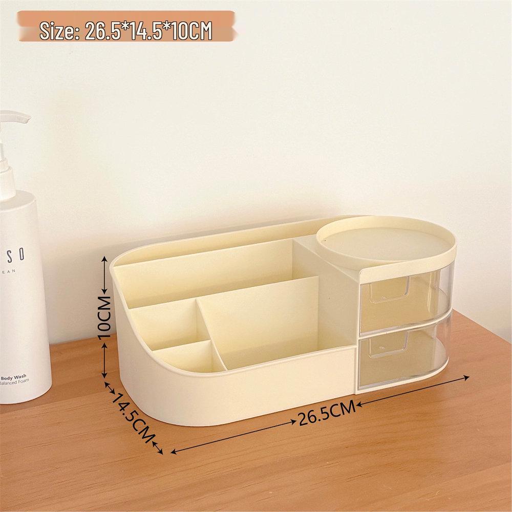 Multifunctional Makeup Organizer with Mirror and Skincare Storage