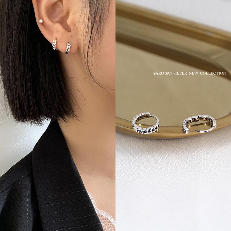 S925 Sterling Silver Cat Hoop Earrings - Minimalist Summer Style
