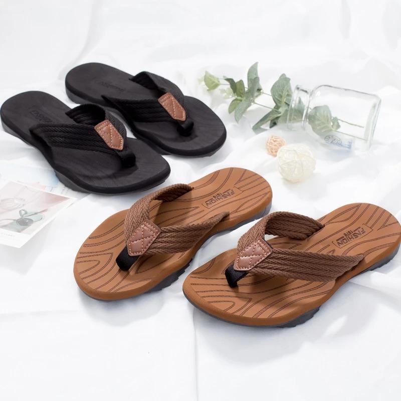 

Soft Home Slippers Summer Indoor Skid Proof Bathroom Slippers Men Flip Flops Flat Shoes 39 чорний
