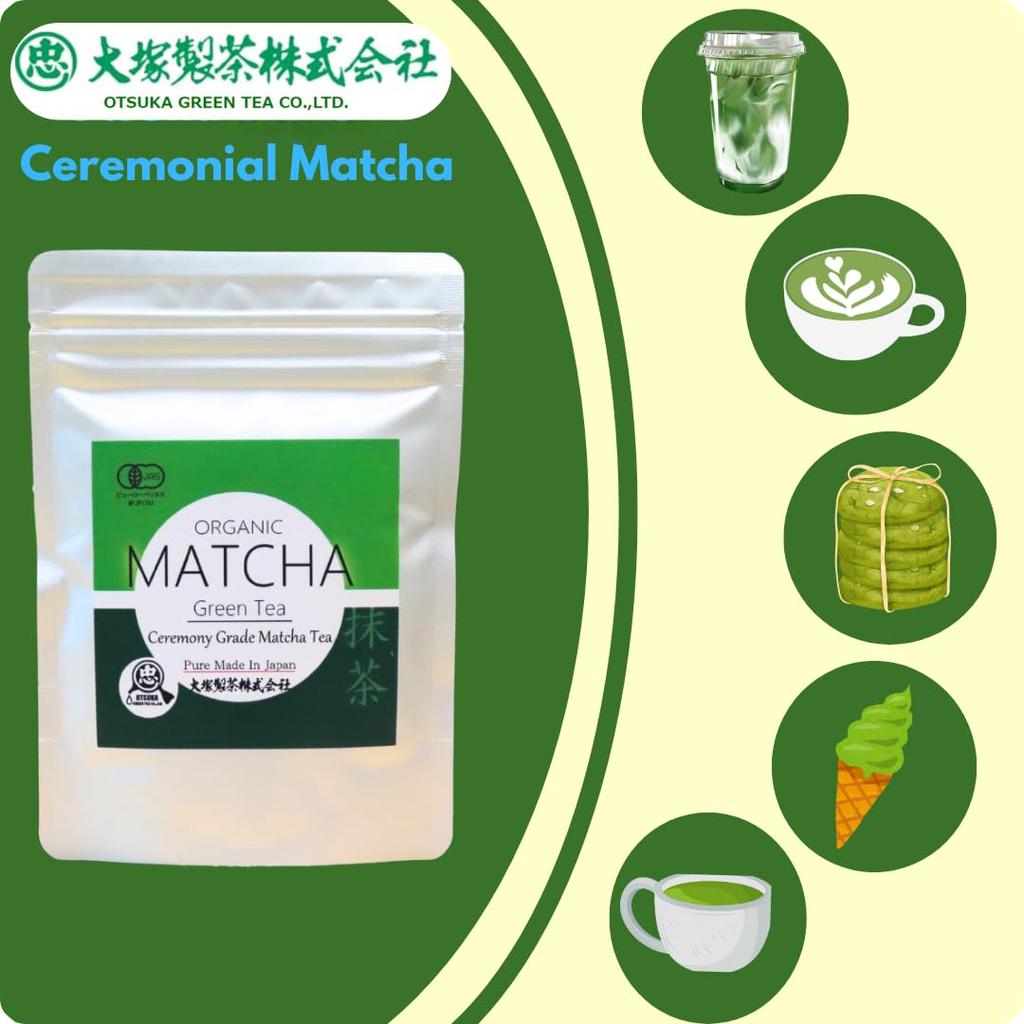 Otsuka Green Tea Organic Premium Established In Organic JAS 100g Pouch Co. Matcha, Domestic, Quality, 1869, Certified, Powdered,